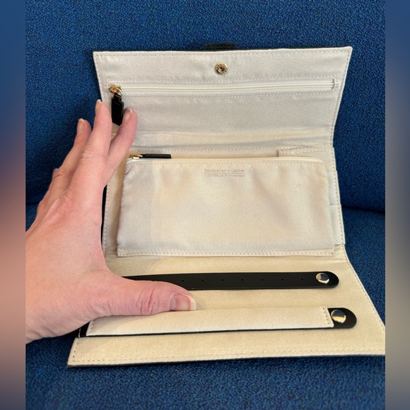 NEW!_WOLF 1834_Caroline Leather Travel Roll/ Snap Case_ 2 Available - Picture 2 of 12